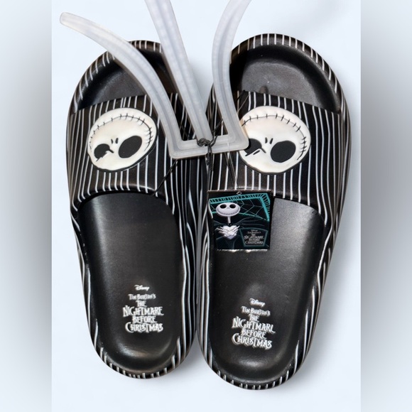 🎃 Disney Nightmare Before Christmas Men’s Slides Jack Skellington NWT Size 11 - Picture 4 of 9